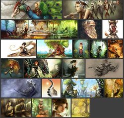 An overview screenshot of the concerned digital paintings