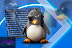 penguin with glasses