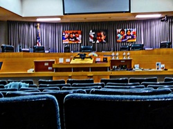 Artistic effect applied to a state organization meeting room