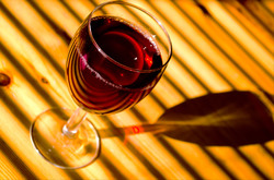 Glass of red wine