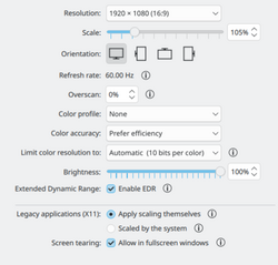 This is Plasma 6.4, Wayland, blurred fonts, out of the box