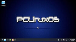 The KDE Plasma desktop on PCLinuxOS without menus