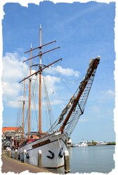 A three-masted, antique ship