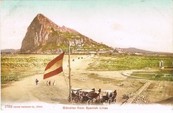 Gibraltar From Spanish Lines 1909 Artist Unknown Public Domain