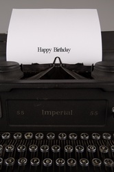 Happy Birthday on a Vintage Typewriter