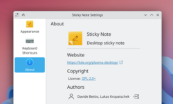 sticky note settings