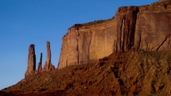 Three Sisters rocks Monument Valley