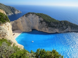 Aerial View of a Tranquil Greek Bay