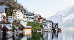 houses in the river bank