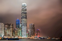 Honk Kong skyline during a storm