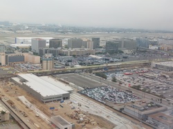 Landing in Los Angeles at LAX