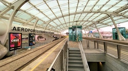 Francisco Sá Carneiro airport metro station, Porto, Portugal