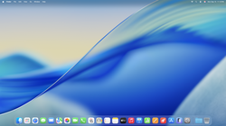 MacOS image from https://betawiki.net/wiki/File:25A354-Desktop.png; GNOME 49 image screenshotted by me