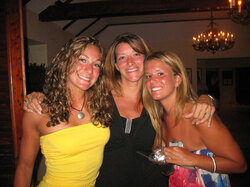 Pretty girls having fun party people