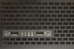 A server viewed from the front, close buttons.