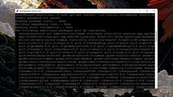 terminal running apt-get