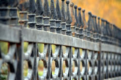 Heavy duty iron fence