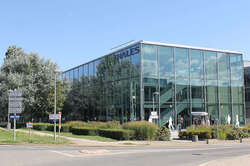 The research center of Thales, near the Ecole polytechnique, in the scientific cluster of Paris-Saclay, France