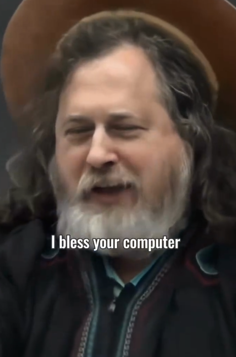 Richard Stallman as Saint IGNUcius