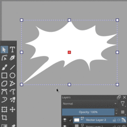 Animated image of creating text that fits itself within a speech balloon shape. cc-by D.Revoy