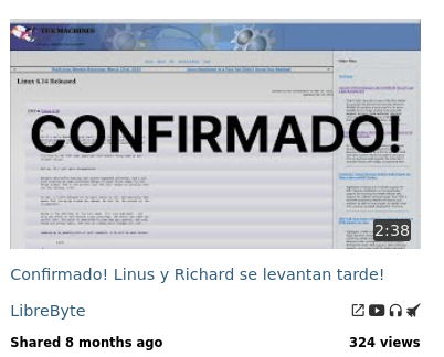 Confirmado! Linus y Richard se levantan tarde!