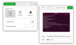 The classic Gnome Screenshot tool
