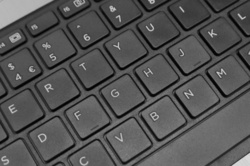 Close up of a laptop keyboard