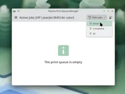 plasma print queue manager