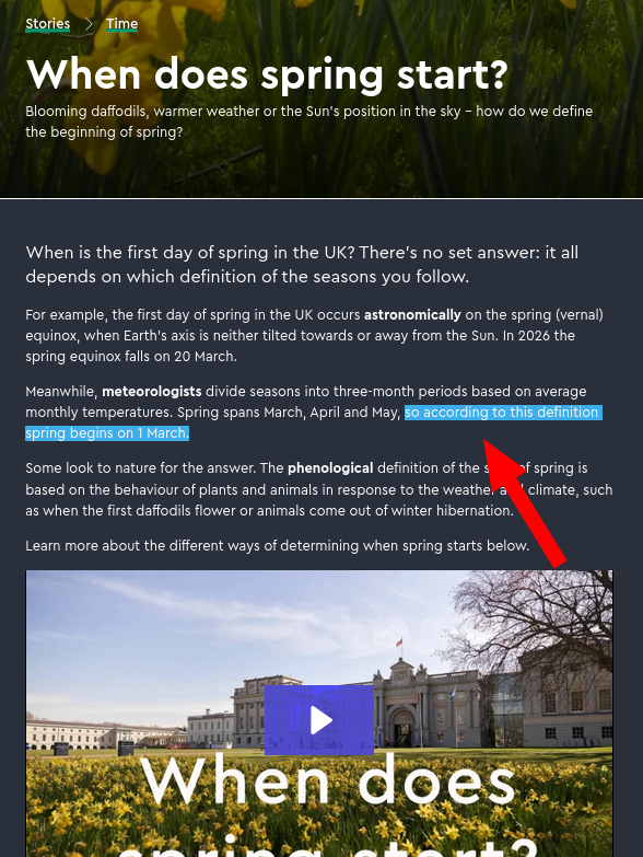 When does spring start?