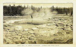 Near View of Great Fountain. Lower Fire Hole Basin.