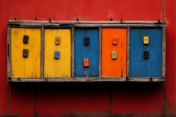 Abstract Wooden Drawer Art