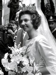 Princess of Sweden carrying flowers at her wedding