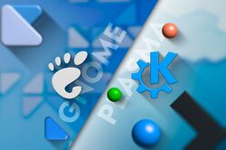 GNOME and KDE logos