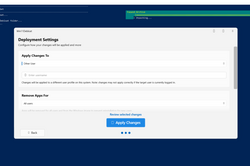 deployment settings