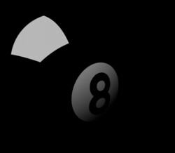 3d eight ball render.