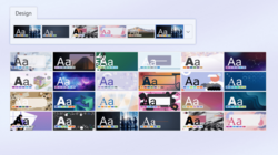 The new presentation themes left and the Dark Document mode for spreadsheets right
