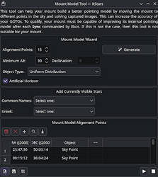 mount model tool kstars