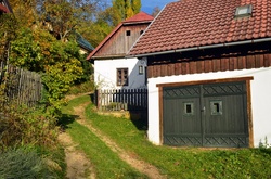 Restored houses in settlement near Trencín city