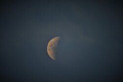 Less than half a moon