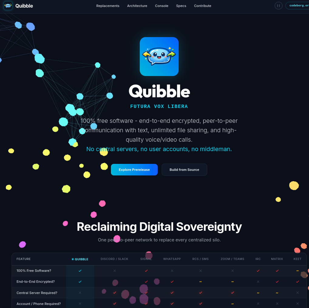 100% free software - end-to-end encrypted, peer-to-peer communication with text, unlimited file sharing, and high-quality voice or video calls.