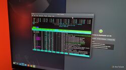htop running on konsole