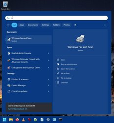 Windows fax and scan