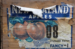 Fading Apple Box Label