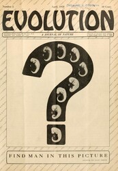 Haeckel: embryos as a question on the cover of a magazine that promoted evolution teaching after the Scopes trial. The answer was number 9.
