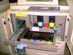 The insides of a Copier, with Color Toner