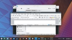 Session restore in Wayland, as of Kubuntu 26.04. All of the windows are bunched in the center. Meanwhile, I had perfect or almost perfect session restore in Kubuntu 18.04, with X11, of course. So, give or take eight years, and what?