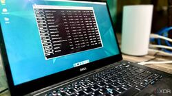 konsole running on a laptop