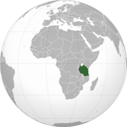 Tanzania (orthographic projection)