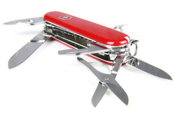 Opened Swiss army knife
