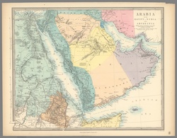 Vintage Arabia with Egypt, Nubia, and Abyssinia map Author Society for the Diffusion of Useful Knowledge Great Britain Date 1872